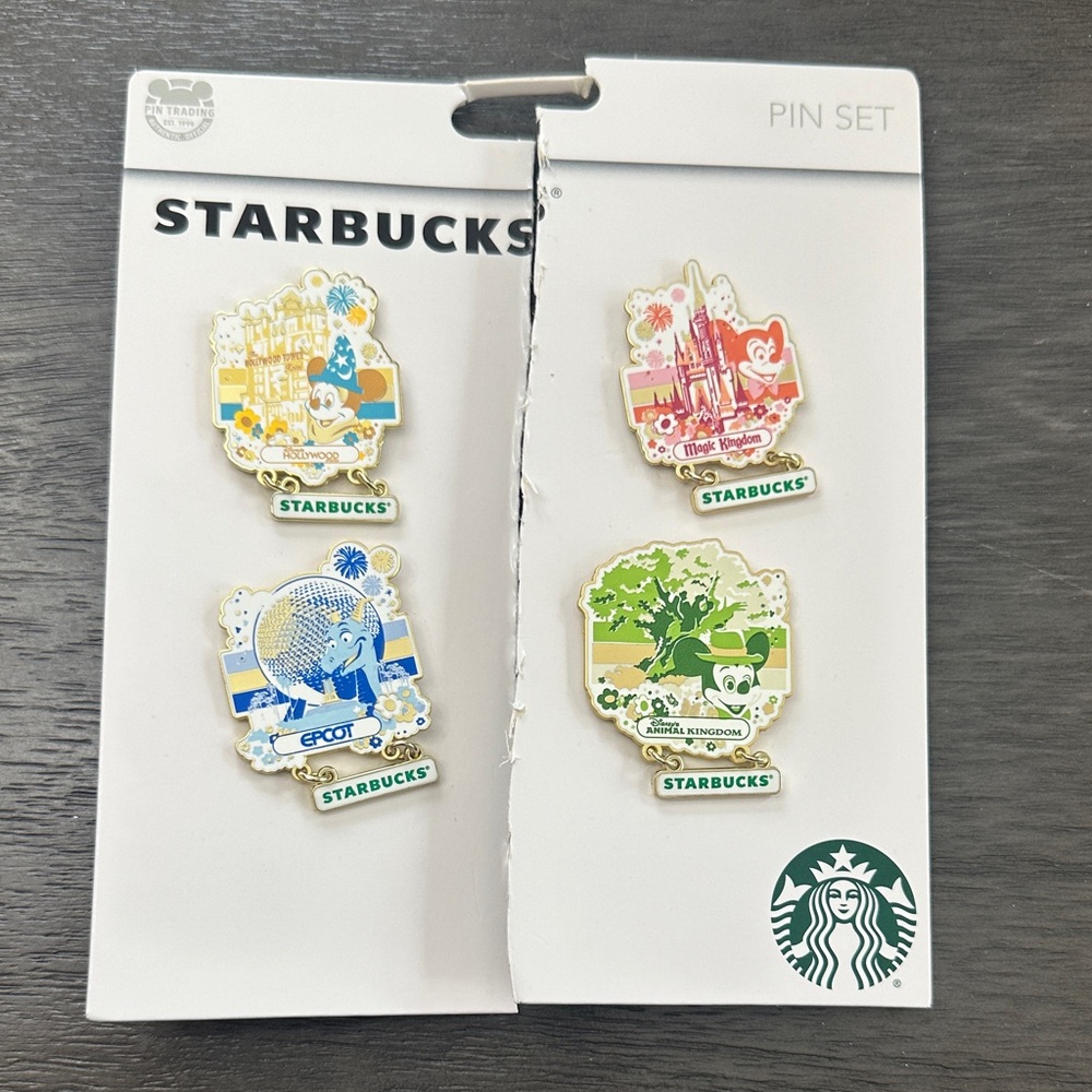 Starbucks Disney Park-Themed Pin Collection